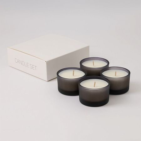 Набор ароматических свечей Сенто (Sento), серый