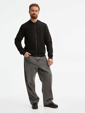 Бомбер унисекс Estado, черный, размер S