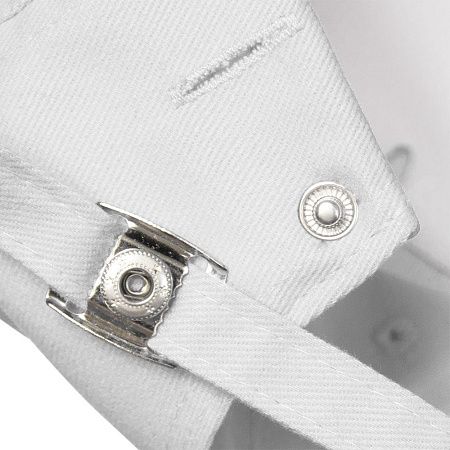 Кепка 5- панельная Oxford 300, c белым сендвичем, белая