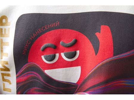 Худи оверсайз «Alpha.01» унисекс, с миксом видов нанесения