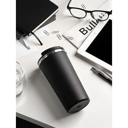 Термокружка вакуумная Палермо (Palermo), серая, матовая поверхность