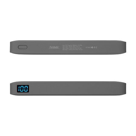 Внешний аккумулятор с подсветкой Анкор Плюс PD (Ancor PD Plus) 10000 mAh, серый