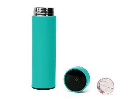 Термос FAMILY MARK LED, индикатор, soft touch