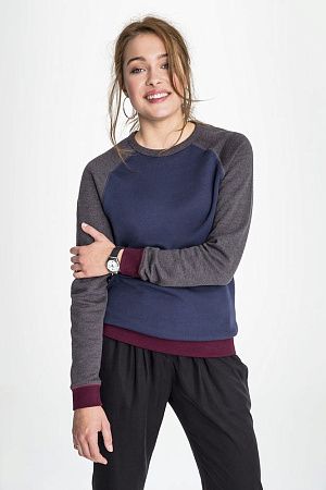 Толстовка унисекс Sandro, светло-серый меланж с темным меланжем, размер XS