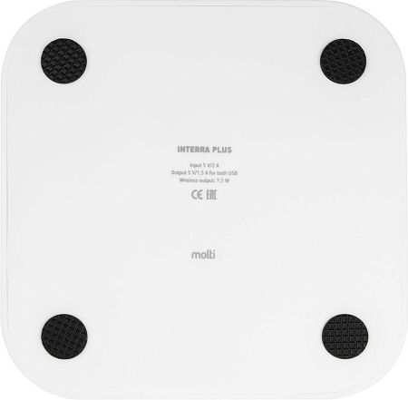 Беспроводное зарядное устройство Interra Plus, белое