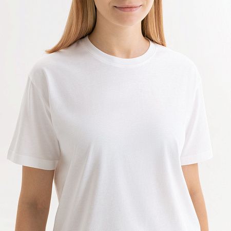 Футболка унисекс KRIS, 150 гр., белая (теплого оттенка), размер XL