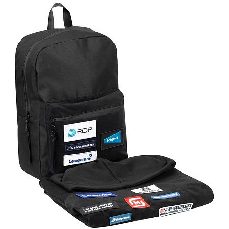 Худи унисекс Patch Catcher со вставкой из липучки, черное, размер S