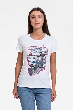 Футболка женская «Смотри вглубь», белая, размер S