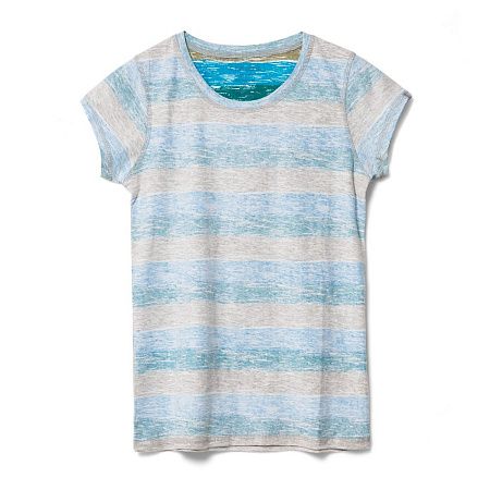 Футболка женская Rayet Lady двусторонняя, голубая с зеленым, размер M