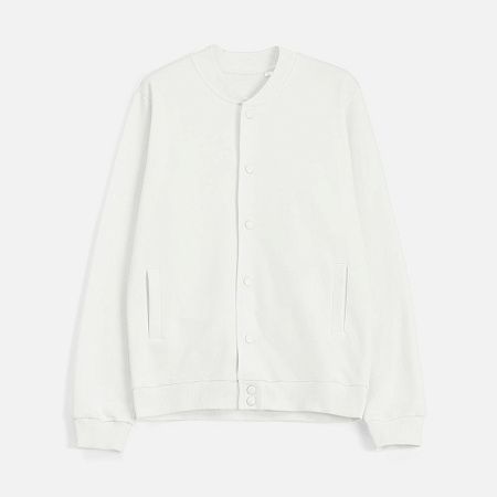 Бомбер унисекс Nuppu, молочно-белый, размер S