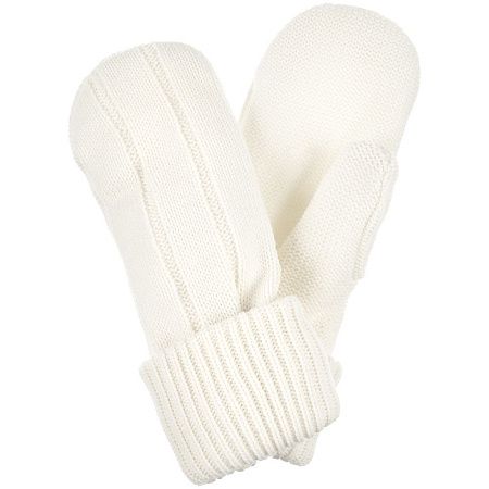 Варежки Knit Beat, белые (молочные), размер S/M