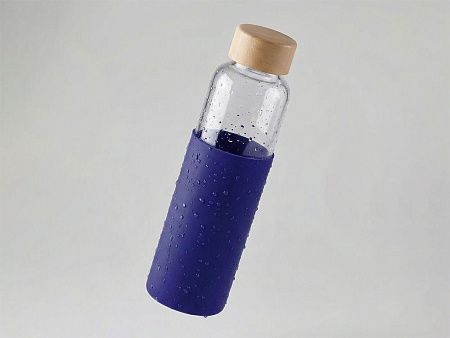 Стеклянная бутылка для воды в силиконовом чехле «Refine»