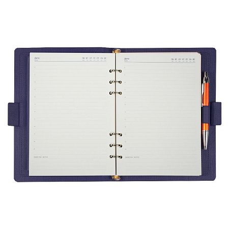 Ежедневник в суперобложке на кольцах Country Diplomat Rich А5+, недатированный, темно-синий
