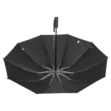Зонт складной автоматический обратного сложения, Forest Lotus Reverse, диаметр 103 см, радиус 23 дюйма, 10 панелей, без подарочной коробки, черный