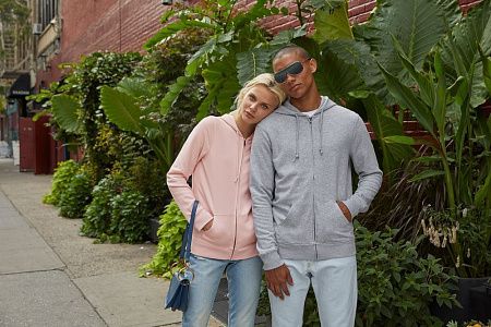 Толстовка на молнии с капюшоном женская BNC Inspire (Organic), красная, размер XS