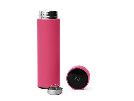 Термос FAMILY MARK LED, индикатор, soft touch