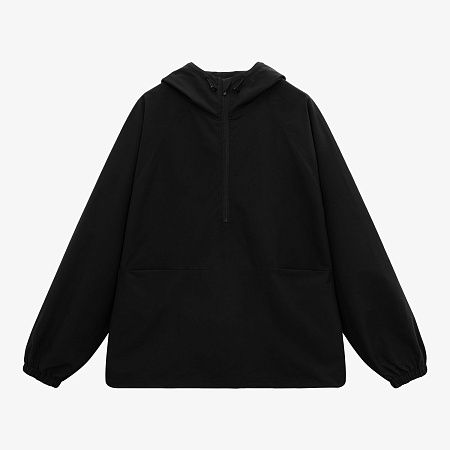 Ветровка (анорак) оверсайз унисекс RISSMAN, черная, размер XL/XXL