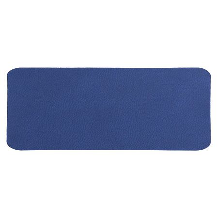 Шеврон Rectangle Latte Soft touch размер 50*20 мм, синий, со скругленными углами