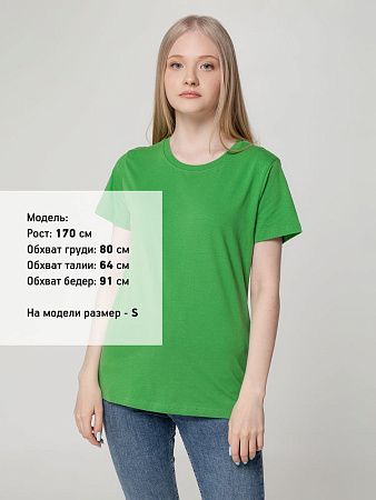 Футболка женская T-bolka Lady, ярко-зеленая, размер L v2