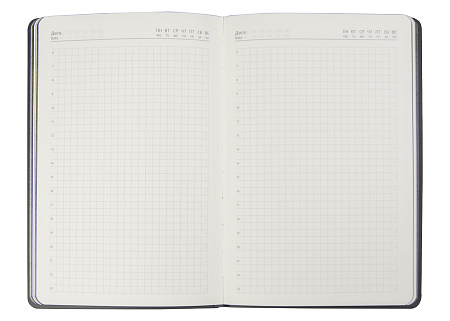 Ежедневник блок в клетку  Flexy Soft Touch Latte А5, красный, недатированный, в гибкой обложке