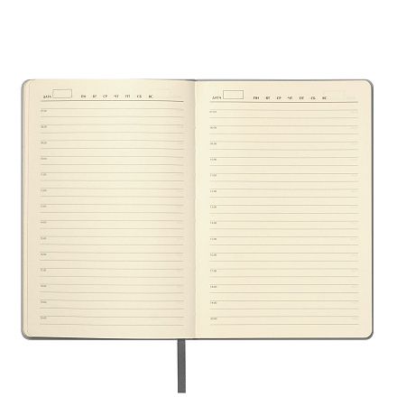 Ежедневник Молто (Molto) недатированный, серебряный