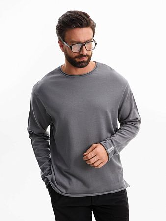 Лонгслив унисекс Siluetti Fuori, серый, размер S/M