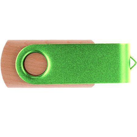 Флешка TWIST WOOD COLOR Светлое дерево с салатовым 4014.31.15.32ГБ