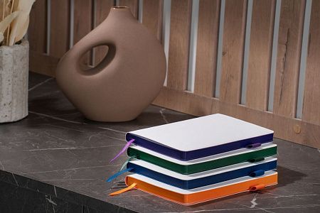 Ежедневник White Shall, недатированный, бело-оранжевый