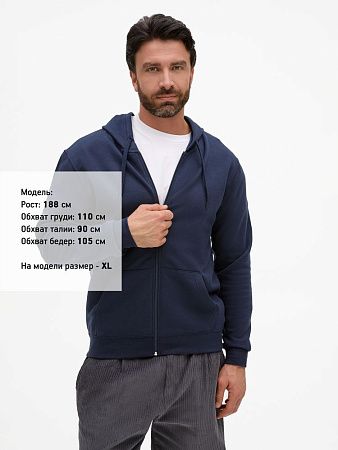 Толстовка унисекс Stone, темно-синяя, размер 3XL