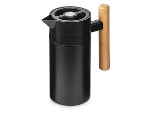 Вакуумный термокувшин с ситечком «Arctic», цвет: черный, натуральный