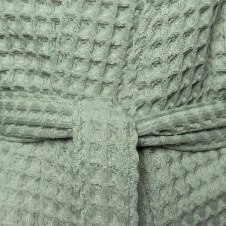 Халат вафельный женский Boho Kimono, зеленая мята, размер M