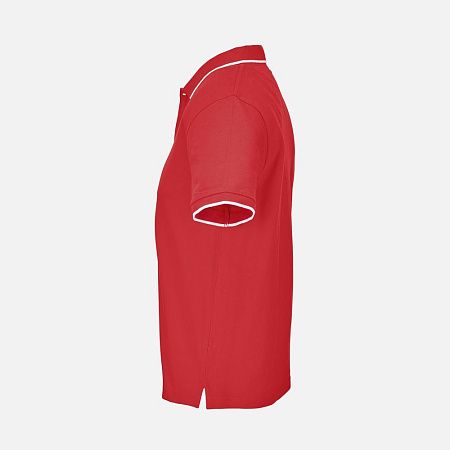 Рубашка поло унисекс Palermo, красная с белым, размер M