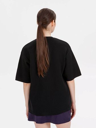 Джемпер с коротким рукавом Siluetti Volumica, черный, размер XL/2XL