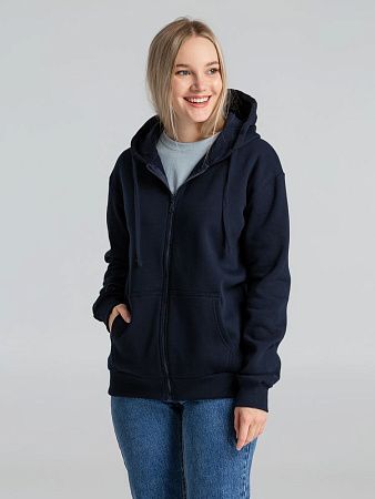Толстовка на молнии с капюшоном Siverga Heavy 2.0, темно-синяя, размер XL