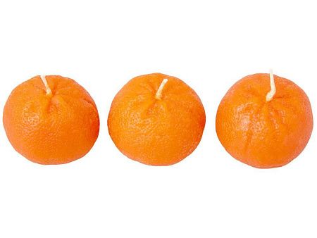 Набор свечей «Мандарины в сетке», без аромата