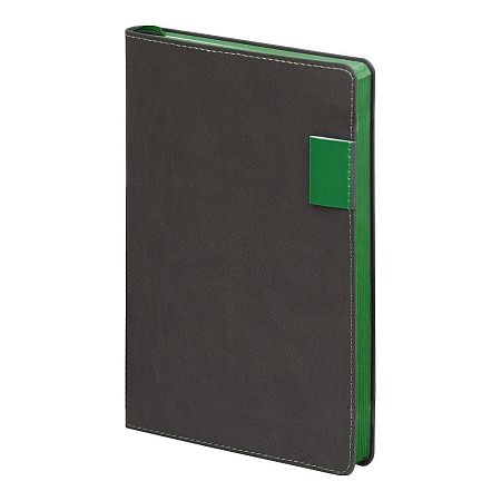 Ежедневник Flexy Freedom Latte А5, серый/зеленый, недатированный, в гибкой обложке