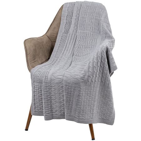 Плед Snippet, синий меланж (джинс)