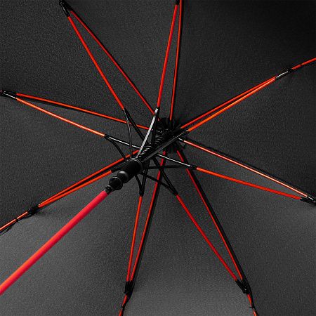 Зонт-трость Quantum, черный/красный