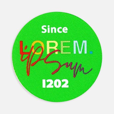 Наклейка тканевая Lunga Round, M, зеленый неон