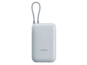 Внешний аккумулятор со встроенным кабелем Mi Power Bank (Integrated Cable), 10000 мАч, цвет: голубой