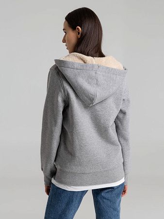 Толстовка унисекс на молнии Sherpa 280, серый меланж, размер XXS