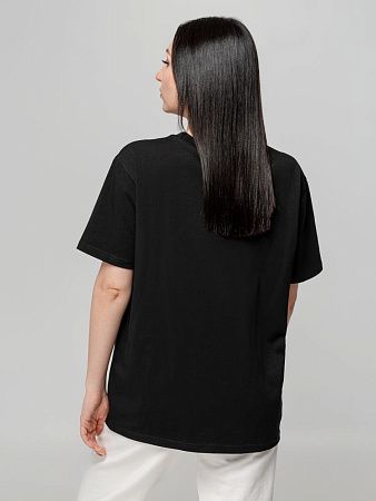 Футболка унисекс оверсайз Street Vibes, черная, размер XS/S под нанесение