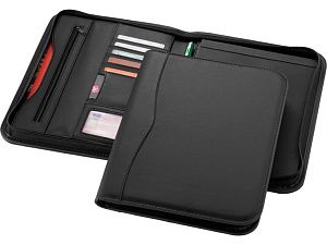 Папка А4 «Ebony» на молнии, цвет: черный