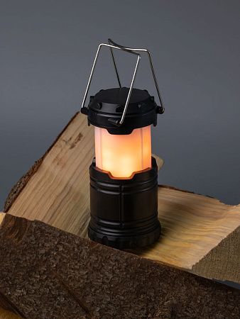 Кемпинговый фонарь с имитацией пламени Lindau Flame, черный