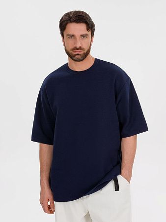 Джемпер с коротким рукавом Siluetti Volumica, темно-синий, размер XS/S