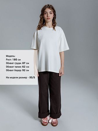 Футболка оверсайз Kangas, белая, размер XS/S