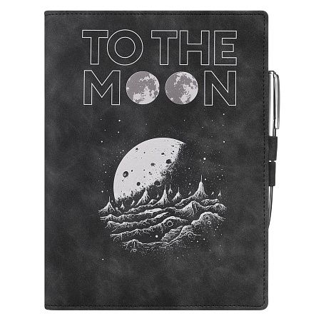 Ежедневник-портфолио Клип (Clip NEO) недатированный в подарочной коробке, черный (в комплекте ручка Tesoro серебро)