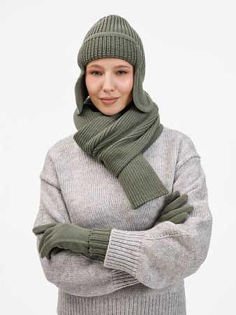 Шарф Catch Match, зеленый (полынь)