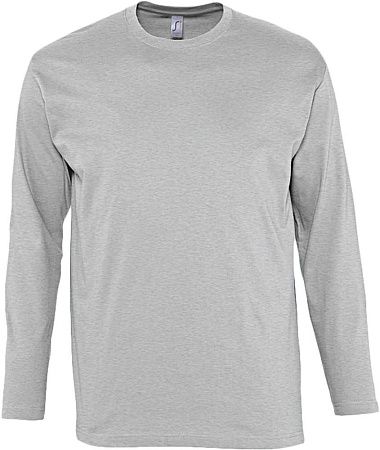 Футболка с длинным рукавом Monarch 150, серый меланж, размер M