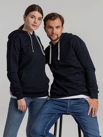 Толстовка с капюшоном Unit Kirenga, темно-синяя, размер XS